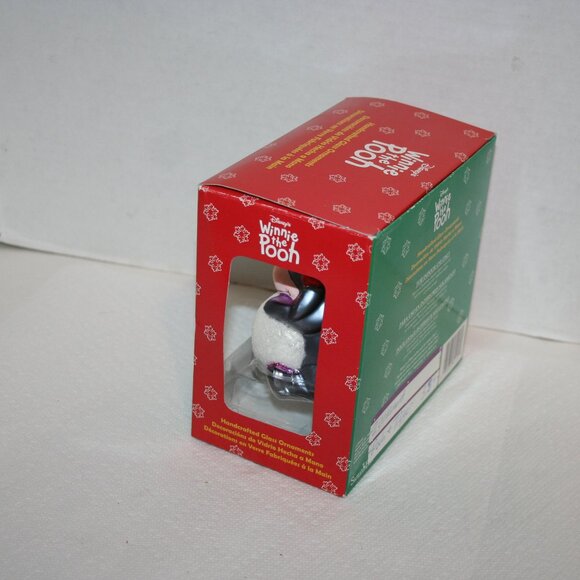 (2) Winnie the Pooh & Eeyore Holiday Snow Handblown 4